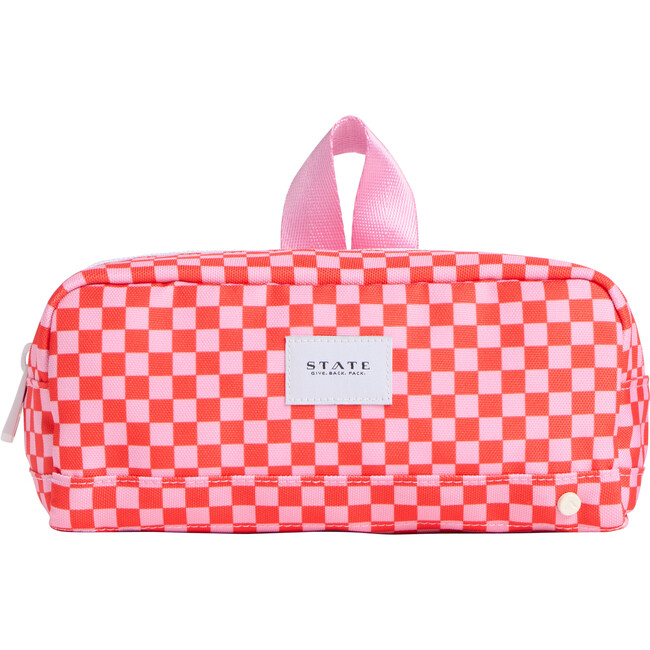 Clinton Pencil Case, Strawberry Check