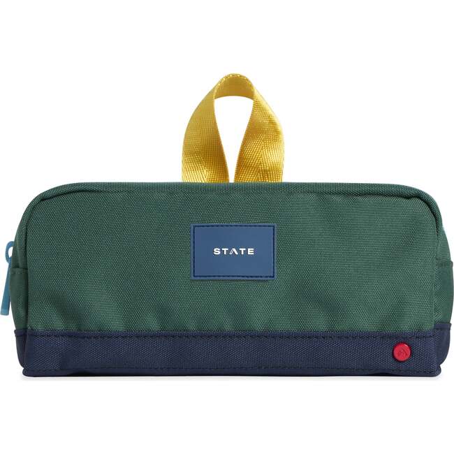 Clinton Pencil Case, Green/Navy