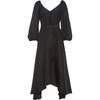 Isabelle Silk Dress, Black - Dresses - 1 - thumbnail