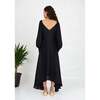 Isabelle Silk Dress, Black - Dresses - 3