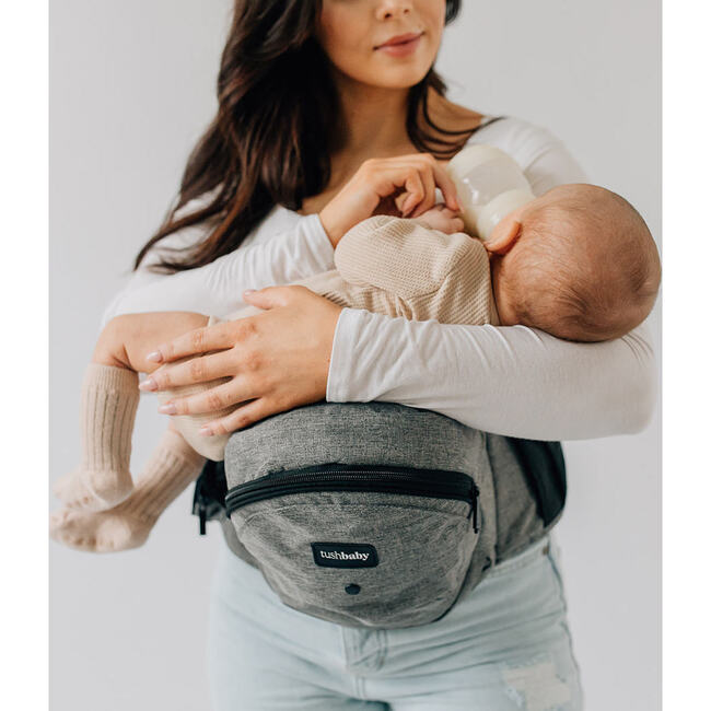 Tushbaby Hip Seat Carrier, Grey - Carriers - 4