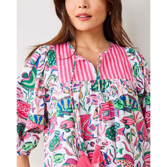 Tropical Fish, Flower Charmer Midi, Cloud - Dresses - 2