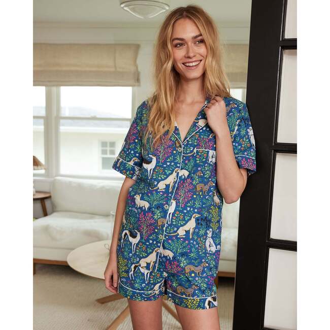 Must Love Dogs, Short PJ Set, Indigo - Pajamas - 2