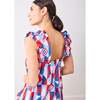 Underwater Mosaic, Serenity Dress, Retro Red - Dresses - 2