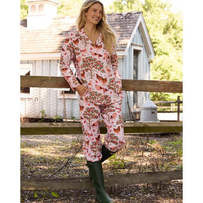 Hen House, Long PJ Set, Ballet Pink - Pajamas - 3