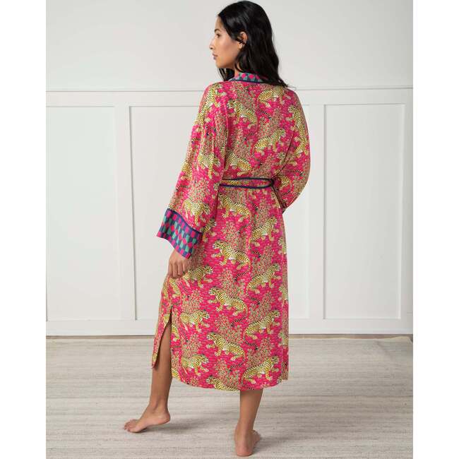 Bagheera, Satin Robe, Hot Pink