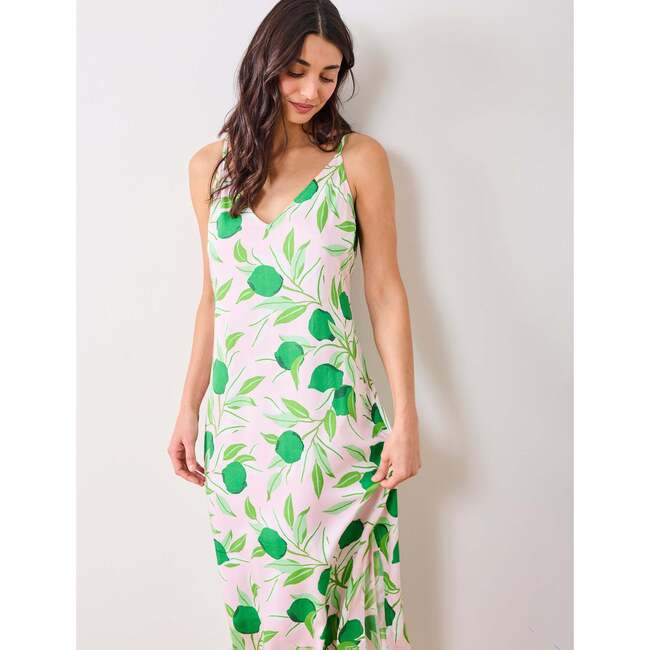 Lime Zest, Satin Chic To Sleep Nightie, Pink Salt - Nightgowns - 3