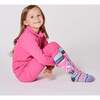 Winter Ski Socks with Merino Wool, Pink - Socks - 2