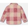 Zipped Plaid Overshirt, Off-White and Pink - Jackets - 3
