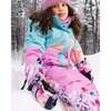 Winter Mittens Teknik, Pink Watercolor Flower Print - Gloves - 2