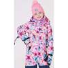 Winter Mittens Teknik, Pink Watercolor Flower Print - Gloves - 3