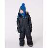 Winter Peruvian Knit Hat with Pompom and Lining, Black and Blue - Winter Hats - 3