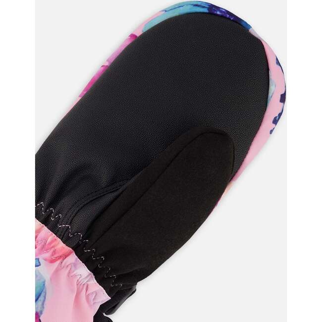 Winter Mittens Teknik, Pink Watercolor Flower Print - Gloves - 5