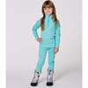 Two-Piece Thermal Underwear Set, Turquoise Blue - Underwear - 2