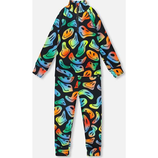 Two-Piece Thermal Underwear Set, Smiley Face Boy