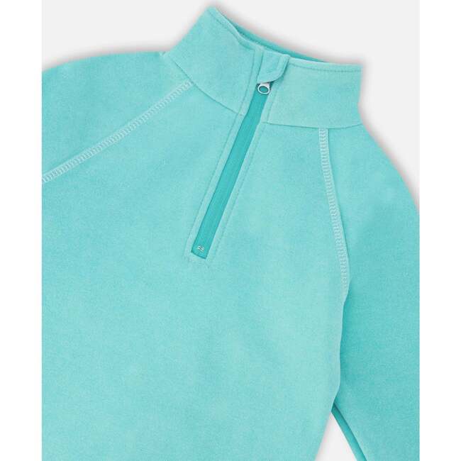 Two-Piece Thermal Underwear Set, Turquoise Blue - Underwear - 4