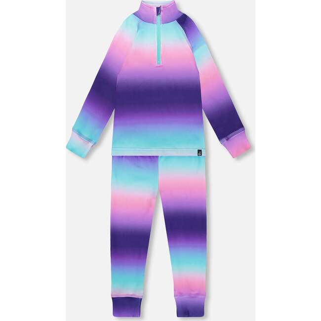 Two-Piece Thermal Underwear Set, Purple Gradient