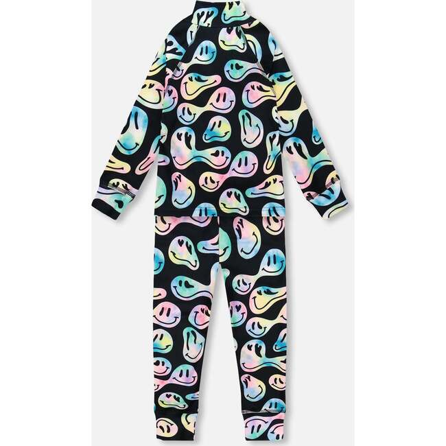 Two-Piece Thermal Underwear Set, Smiley Face Girl - Underwear - 4