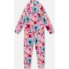 Two-Piece Thermal Underwear Set, Pink Watercolor Flower Print - Underwear - 1 - thumbnail