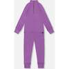 Two-Piece Thermal Underwear Set, Lavender - Underwear - 1 - thumbnail