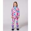 Two-Piece Thermal Underwear Set, Pink Watercolor Flower Print - Underwear - 2