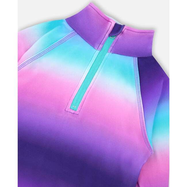 Two-Piece Thermal Underwear Set, Purple Gradient - Underwear - 4