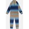 Two-Piece Thermal Underwear Set Blue and Beige Gradient, Blue & Beige Gradient - Underwear - 1 - thumbnail