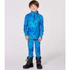 Two-Piece Thermal Underwear Set, Blue Gradient Dinosaur Print - Underwear - 2