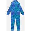 Two-Piece Thermal Underwear Set, Blue Gradient Dinosaur Print - Underwear - 3