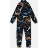 Two-Piece Thermal Underwear Seat, Black Dinosaur Print - Underwear - 1 - thumbnail