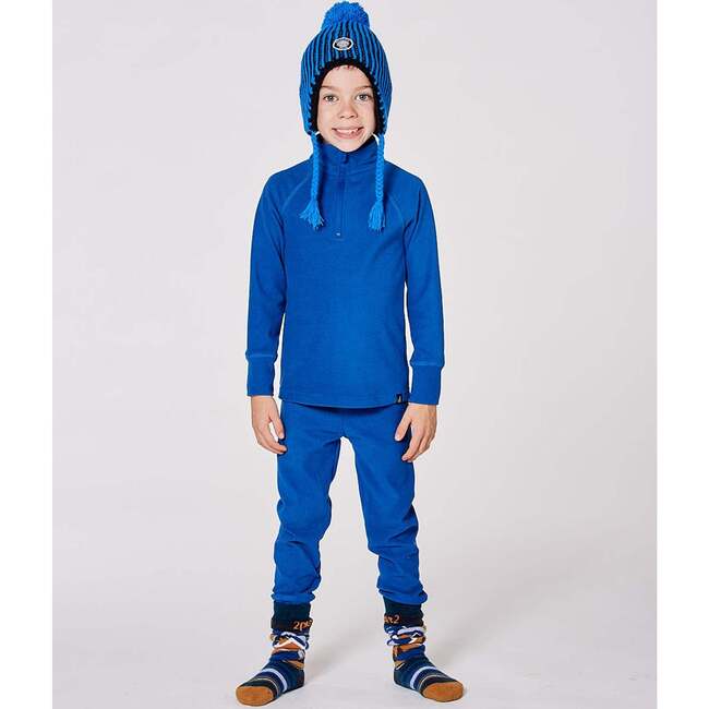 Two-Piece Thermal Underwear Set, Blue - Underwear - 2