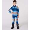 Two-Piece Thermal Underwear Set Blue and Beige Gradient, Blue & Beige Gradient - Underwear - 2