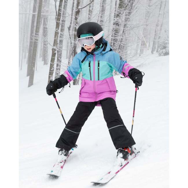 Two-Piece Teknik Snowsuit with Colorblocked Jacket and Solid Pant, Black - Snowsuits - 2
