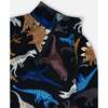 Two-Piece Thermal Underwear Seat, Black Dinosaur Print - Underwear - 4