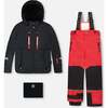 Two-Piece Teknik Snowsuit, Red - Snowsuits - 1 - thumbnail