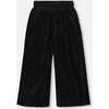 Wide Leg Pleated Pants, Black - Pants - 1 - thumbnail