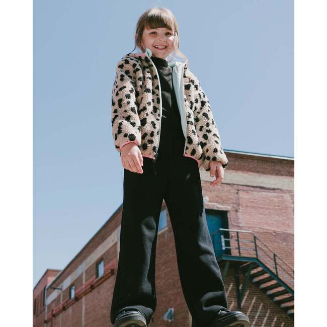 Waffle Flare Leg Pants, Black - Pants - 2