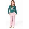 Waffle Flare Leg Pants, Dusty Pink - Pants - 2
