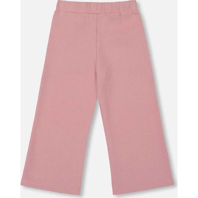 Waffle Flare Leg Pants, Dusty Pink - Pants - 3