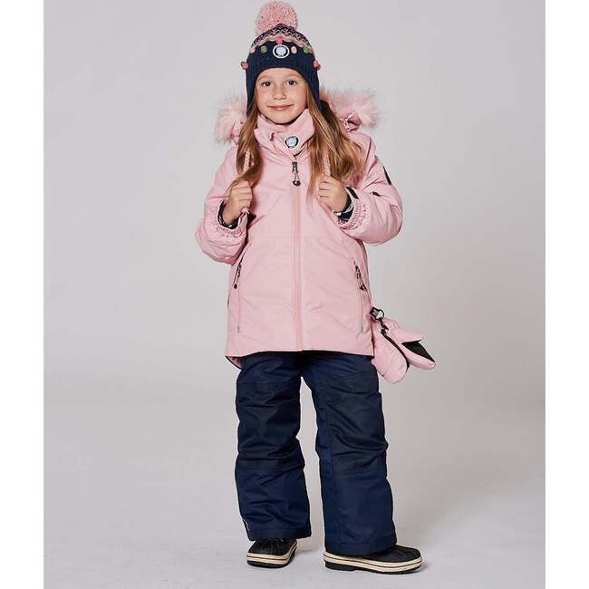 Two-Piece Play Snowsuit and Pink, Navy Blue - Snowsuits - 2