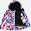 Two-Piece Play Snowsuit with Butterfly Print Jacket, Flash Coral - Snowsuits - 2