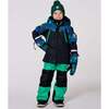 Two-Piece Play Snowsuit with Colorblocked Jacket, Green - Snowsuits - 2