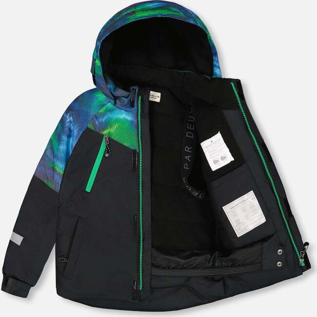 Two-Piece Play Snowsuit with Colorblocked Jacket, Green - Snowsuits - 3