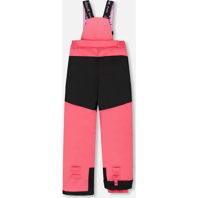 Two-Piece Play Snowsuit with Butterfly Print Jacket, Flash Coral - Snowsuits - 4