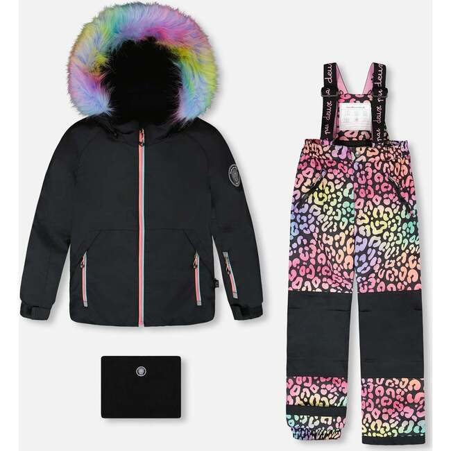 Two-Piece Play Snowsuit, Rainbow Leopard