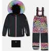 Two-Piece Play Snowsuit, Rainbow Leopard - Snowsuits - 1 - thumbnail