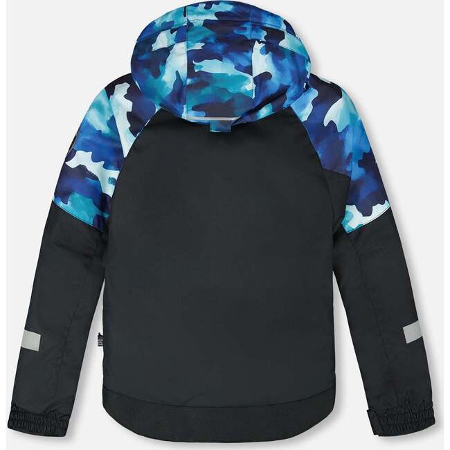Two-Piece Play Snowsuit, Teal Blue Camouflage - Snowsuits - 3