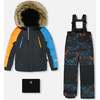 Two-Piece Play Snowsuit, Robot Dinosaur Print - Snowsuits - 1 - thumbnail