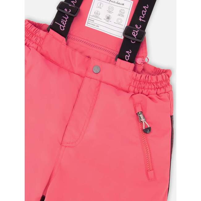 Two-Piece Play Snowsuit with Butterfly Print Jacket, Flash Coral - Snowsuits - 6