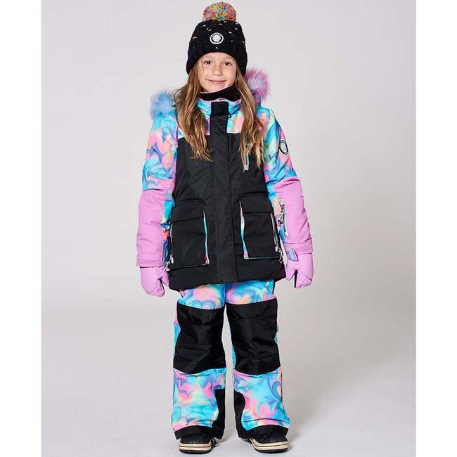 Two-Piece Play Snowsuit, Rainbow Heart Print - Snowsuits - 2